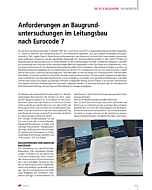 Anforderungen an Baugrunduntersuchungen im Leitungsbau nach Eurocode 7