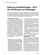 Änderung von Rohrleitungen – Teil 2: Die UVP-Relevanz von Änderungen