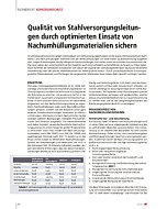 Qualität von Stahlversorgungsleitungen durch optimierten Einsatz von Nachumhüllungsmaterialien sichern