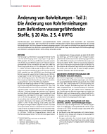 Änderung von Rohrleitungen - Teil 3: Die Änderung von Rohrfernleitungen zum Befördern wassergefährdender Stoffe, § 20 Abs. 2 S. 4 UVPG