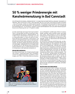 50 % weniger Primärenergie mit Kanalwärmenutzung in Bad Cannstadt
