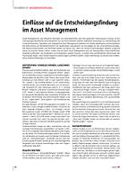 Einflüsse auf die Entscheidungsfindung im Asset Management