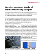 Korrosion gummierter Bauteile mit thermischer Isolierung verzögern