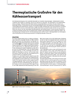 Thermoplastische Großrohre für den Kühlwassertransport