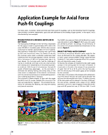 Application Example for Axial Force Push-fit Couplings