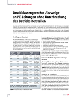 Druckklassengerechte Abzweige an PE-Leitungen ohne Unterbrechung des Betriebs herstellen