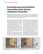 Praxiserfahrungen beim Breitband-Hausanschluss unter Nutzung vorhandener Infrastruktur