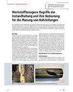 Werkstoffbezogene Begriffe der Instandhaltung und ihre Bedeutung für die Planung von Rohrleitungen