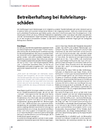 Betreiberhaftung bei Rohrleitungsschäden