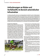 Anforderungen an Böden und Verfüllstoffe im Bereich unterirdischer Infrastruktur