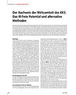 Der Nachweis der Wirksamkeit des KKS: Das IR-freie Potential und alternative Methoden
