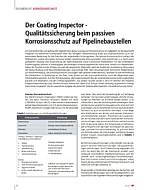Der Coating Inspector - Qualitätssicherung beim passiven Korrosionsschutz auf Pipelinebaustellen