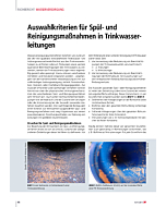Auswahlkriterien für Spül- und Reinigungsmaßnahmen in Trinkwasserleitungen