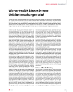 Wie vertraulich können interne Unfalluntersuchungen sein?