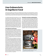 Liner-Endmanschette im begehbaren Kanal