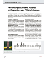 Anwendungstechnische Aspekte bei Reparaturen an PE-Rohrleitungen