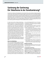 Sanierung der Sanierung: Ein Tabuthema in der Kanalsanierung?