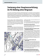 Sanierung einer Hauptwasserleitung im PE-Relining ohne Ringraum