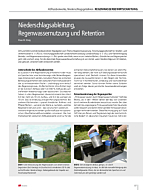 Niederschlagsableitung, Regenwassernutzung und Retention