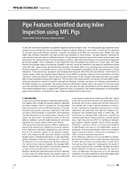Pipe Features Identified during Inline Inspection using MFL Pigs