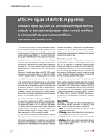 Effective repair of defects in pipelines