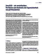SensISCO - ein vereinfachtes Verfahren zum Nachweis der Eigensicherheit von pH-Messketten