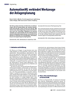 AutomationML verbindet Werkzeuge der Anlagenplanung