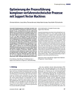 Optimierung der Prozessführung komplexer verfahrenstechnischer Prozesse mit Support Vector Machines