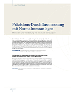 Präzisions-Durchflussmessung mit Normalmessanlagen