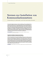 Normen zur Installation von Kommunikationsnetzen