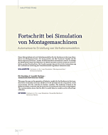 Fortschritt bei Simulation von Montagemaschinen