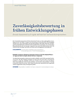 Zuverlässigkeitsbewertung in frühen Entwicklungsphasen