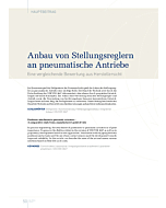 Anbau von Stellungsreglern an pneumatische Antriebe