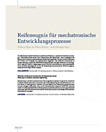 Reifezeugnis für mechatronische Entwicklungsprozesse