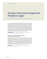 Einsatz leitsystemintegrierter Prädiktivregler