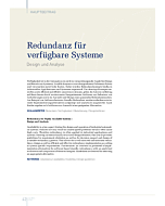 Redundanz für verfügbare Systeme