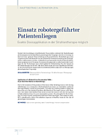Einsatz robotergeführter Patientenliegen