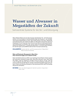 Wasser und Abwasser in Megastädten der Zukunft