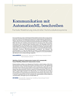 Kommunikation mit AutomationML beschreiben