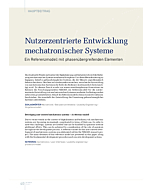 Nutzerzentrierte Entwicklung mechatronischer Systeme