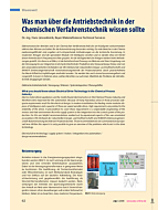 Was man über die Antriebstechnik in der Chemischen Verfahrenstechnik wissen sollte