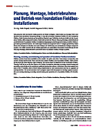 Planung, Montage, Inbetriebnahme und Betrieb von Foundation Fieldbus- Installationen