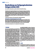 Beschreibung von fertigungstechnischen Anlagen mittels CAEX