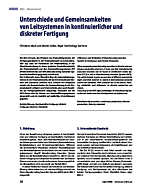 Unterschiede und Gemeinsamkeiten von Leitsystemen in kontinuierlicher und diskreter Fertigung