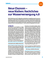 Neue Chancen – neue Risiken: Rechtliches zur Wasserversorgung 4.0