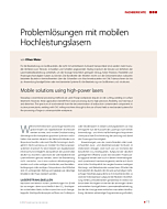 Problemlösungen mit mobilen Hochleistungslasern