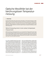 Optische Messfehler bei der berührungslosen Temperaturmessung