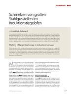 Schmelzen von großen Stahlgussteilen im Induktionstiegelofen