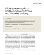 Effizienzsteigerung durch Hochkonvektion in Ofenbau und Wärmebehandlung