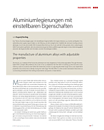 Aluminiumlegierungen mit einstellbaren Eigenschaften